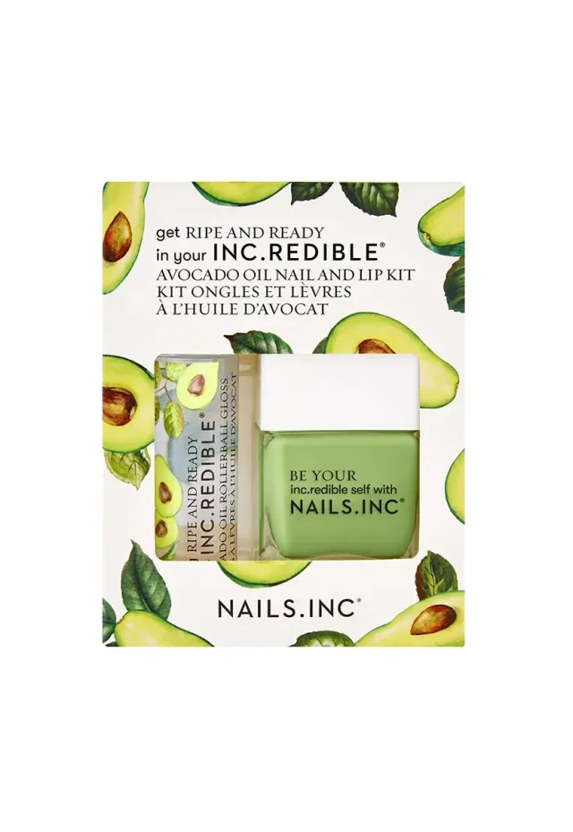 Nails Inc Ripe and Ready neglelakk og leppe duo grønn