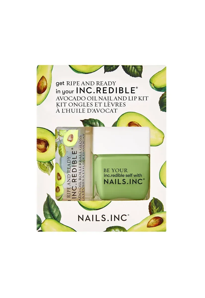 Nails Inc Ripe and Ready neglelakk og leppe duo grønn