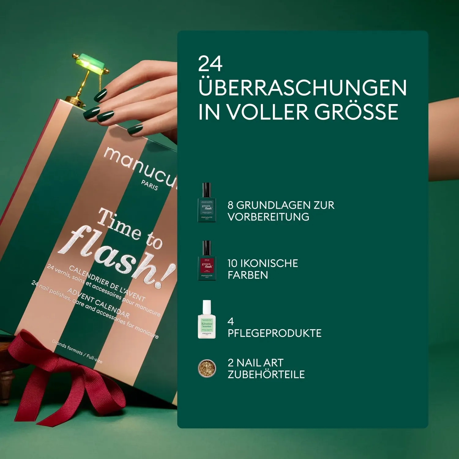 Manucurist Time to Flash julekalender Green Flash 24 luker