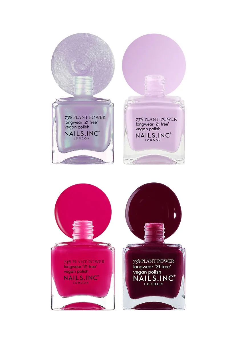 Nails Inc Pop Of Plant Power neglelakk 4-pakn vegansk