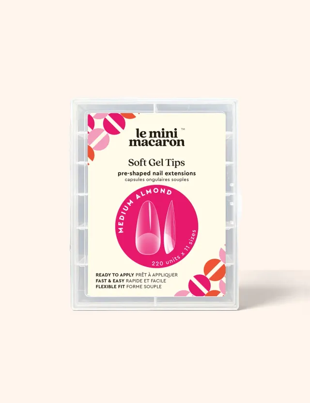 Le Mini Macaron Le Gel Nail Tips medium almond