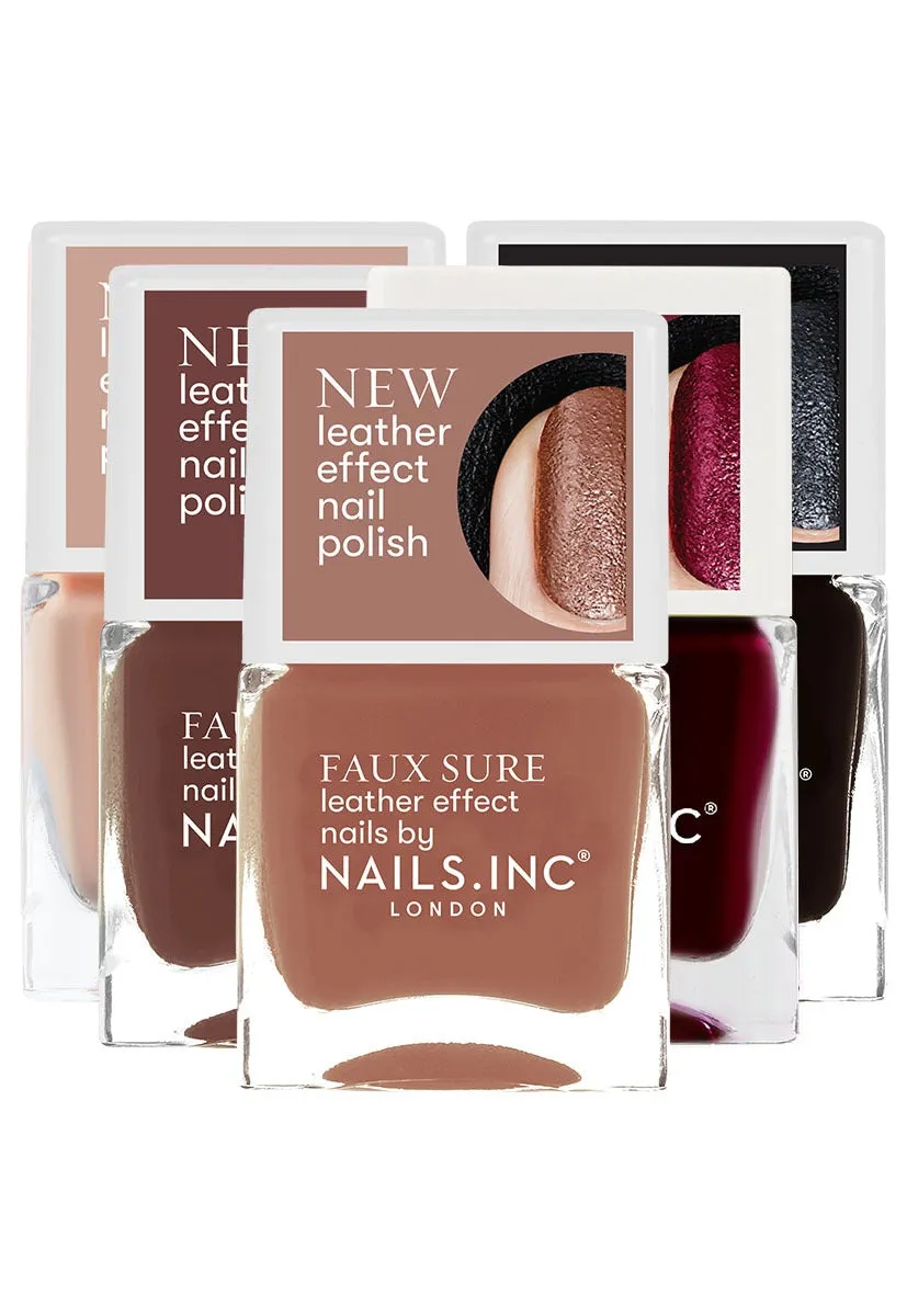 Nails Inc Leather Effect neglelakk matt nude