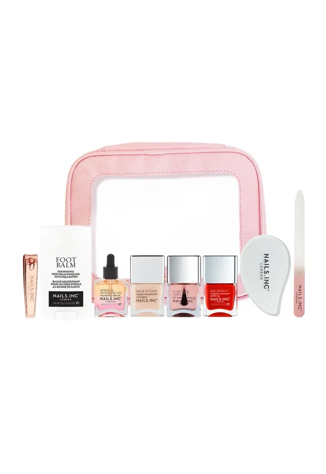 Nails Inc Ultimate Pedi pedikyrsett 8-deler fotpleie