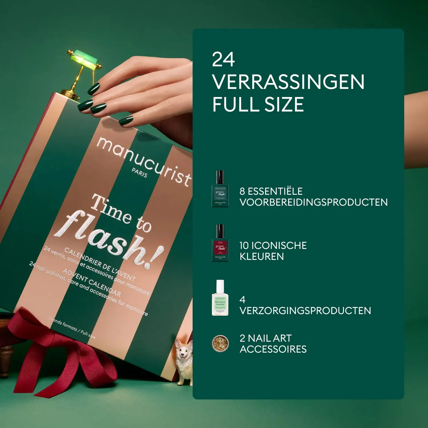 Manucurist Time to Flash julekalender Green Flash 24 luker