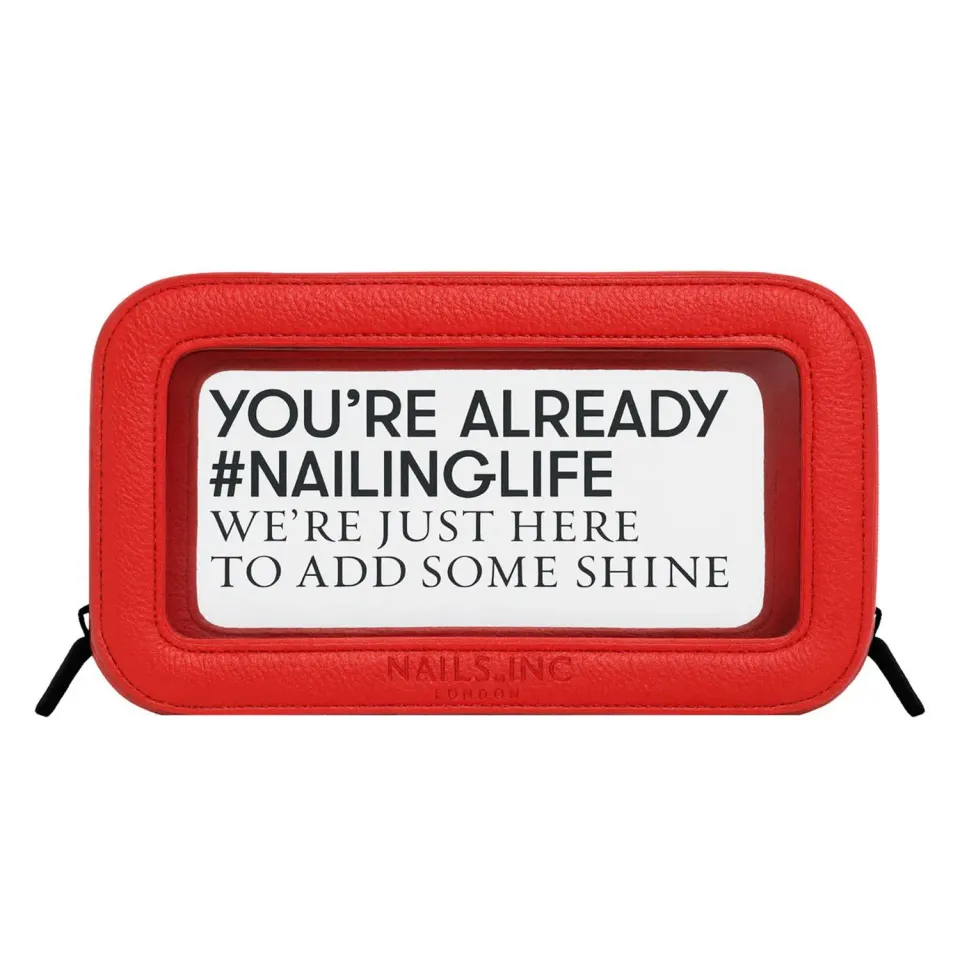 Nails Inc Travel Makeup Bag sminkeveske gjennomsiktig