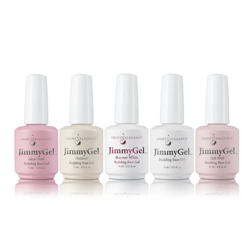 Light Elegance JimmyGel Bundle byggegelé 5 farger i flaske