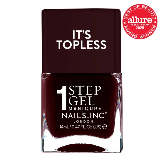 Nails Inc It’s Topless Billie 1-Step Gel neglelakk brun krem
