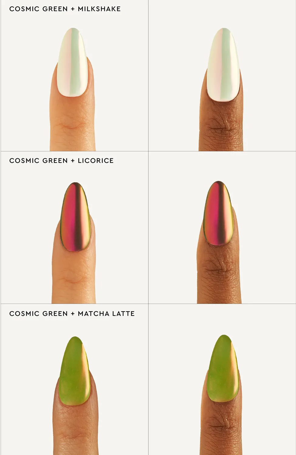 Le Mini Macaron Stardust Cosmic Green neglepulver 2 ml
