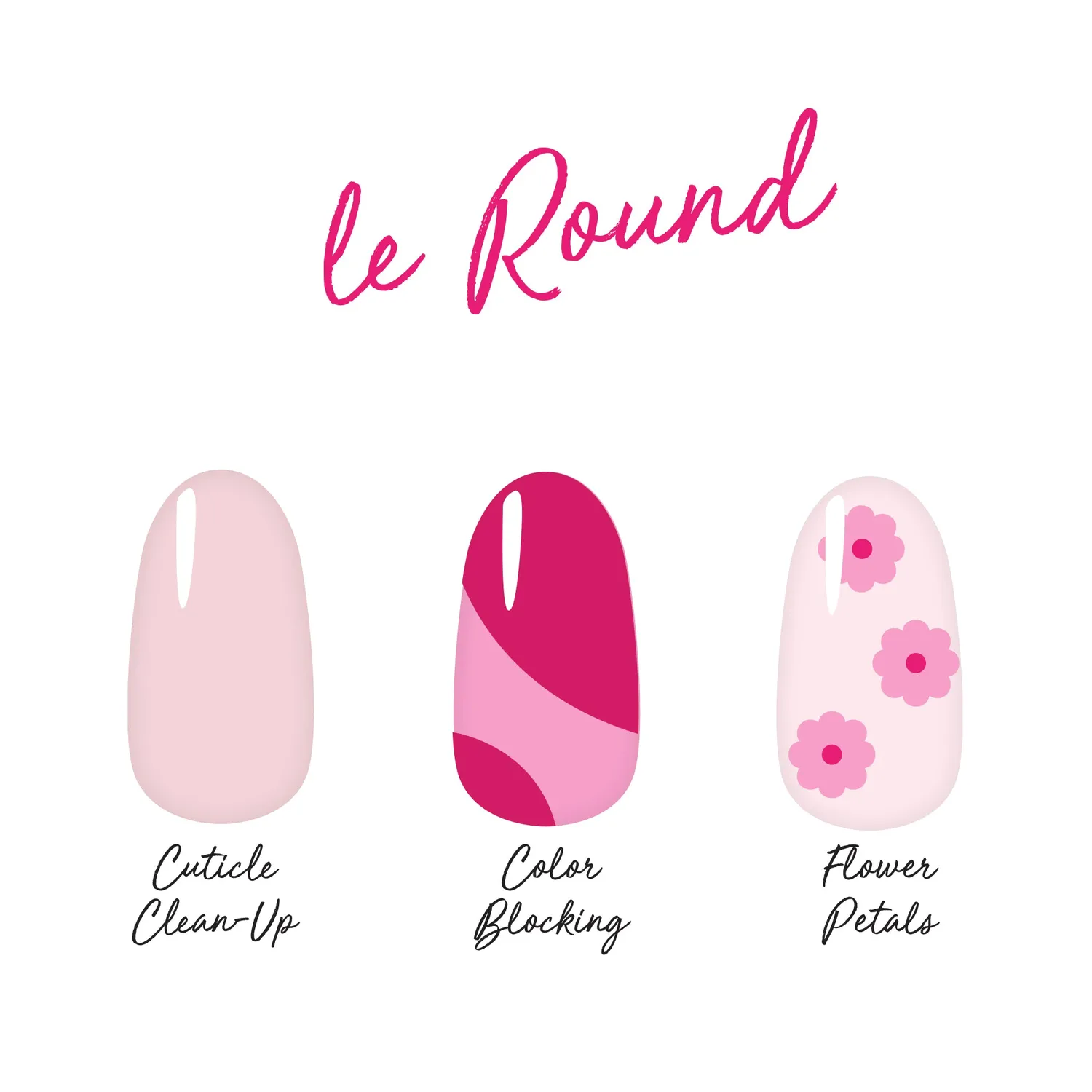 Le Mini Macaron Les Brushes nail art børster 3 stk