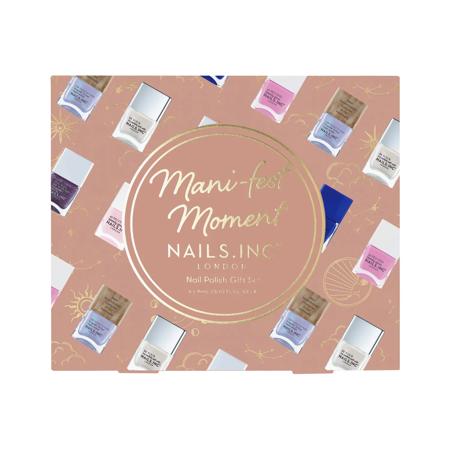Nails Inc Mani-fest Moment neglelakksett 6 stk gave