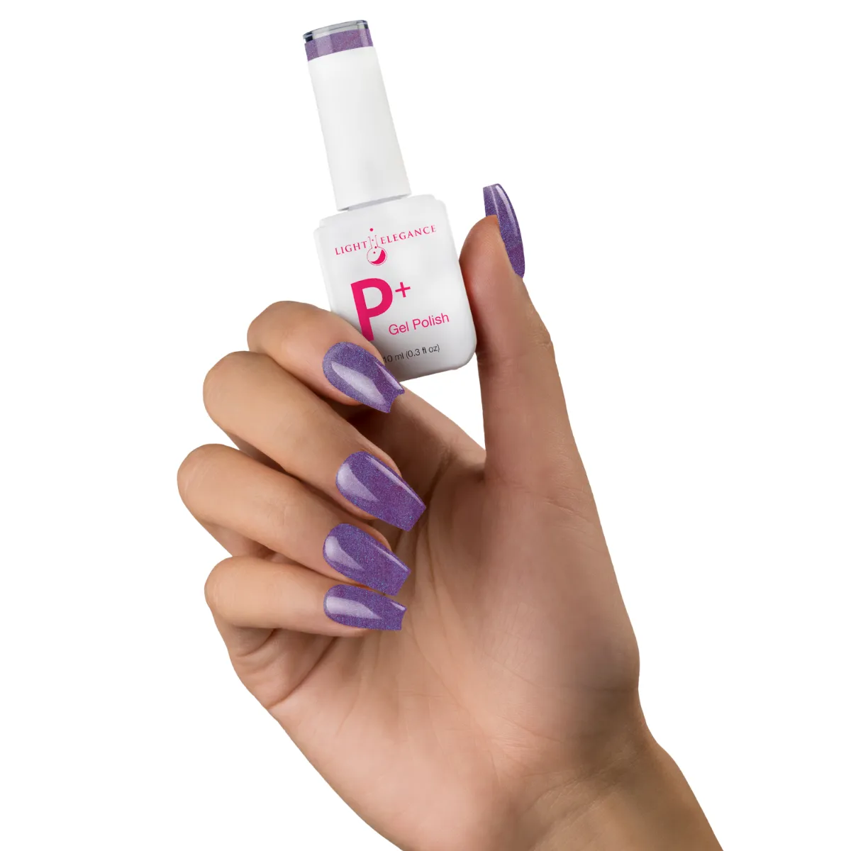 Light Elegance P+ Stone Cold gelpolish 10 ml mørk lilla