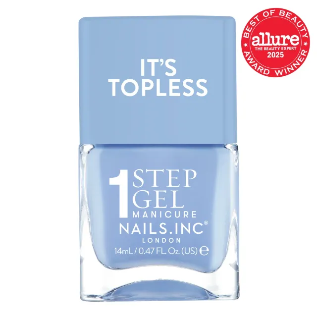 Nails Inc It's Topless Kim neglelakk 1-step gel krem
