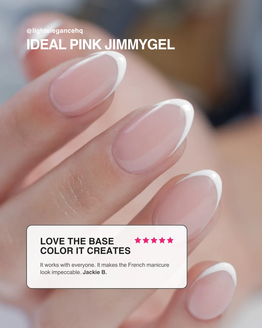 Light Elegance JimmyGel Ideal Pink byggelakk 15 ml rosa