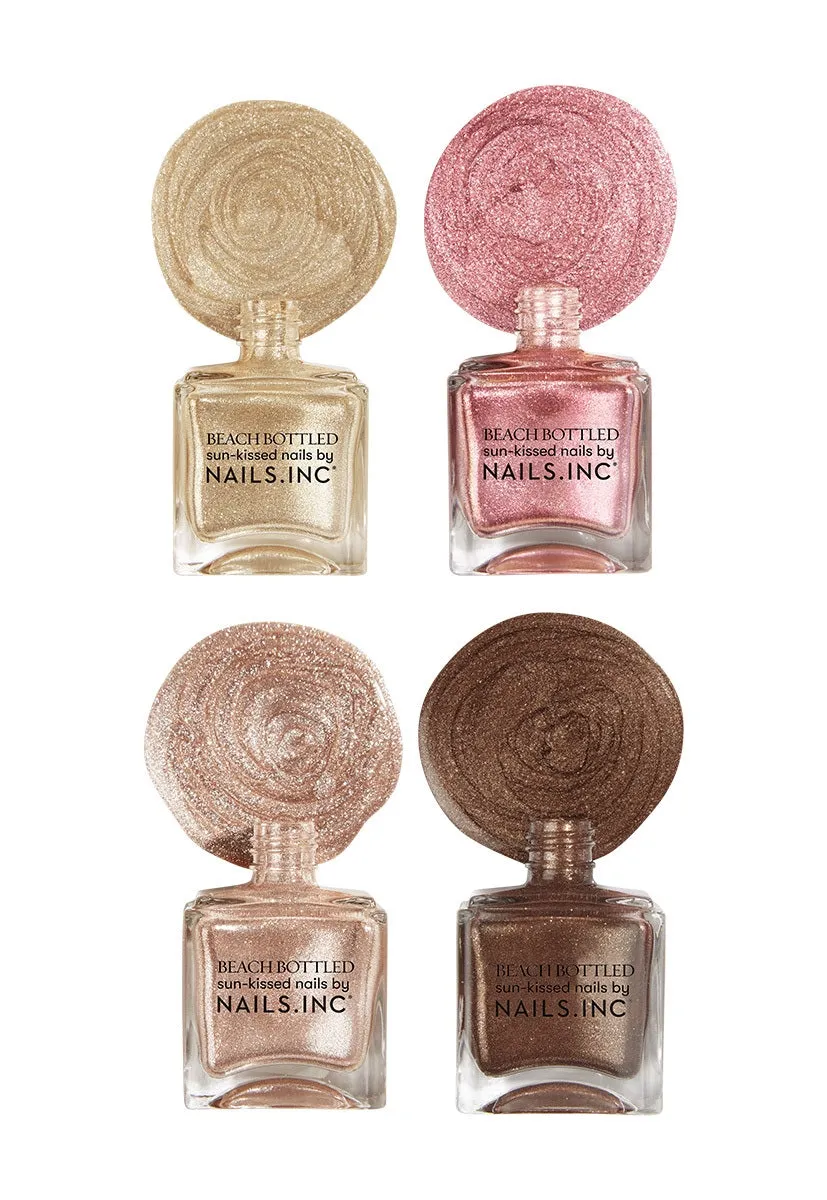 Nails Inc Beach Bottled neglelakksett 4-pk metallic shimmer