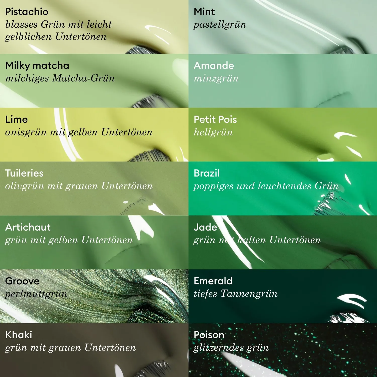 Manucurist Green Milky Matcha neglelakk grønn