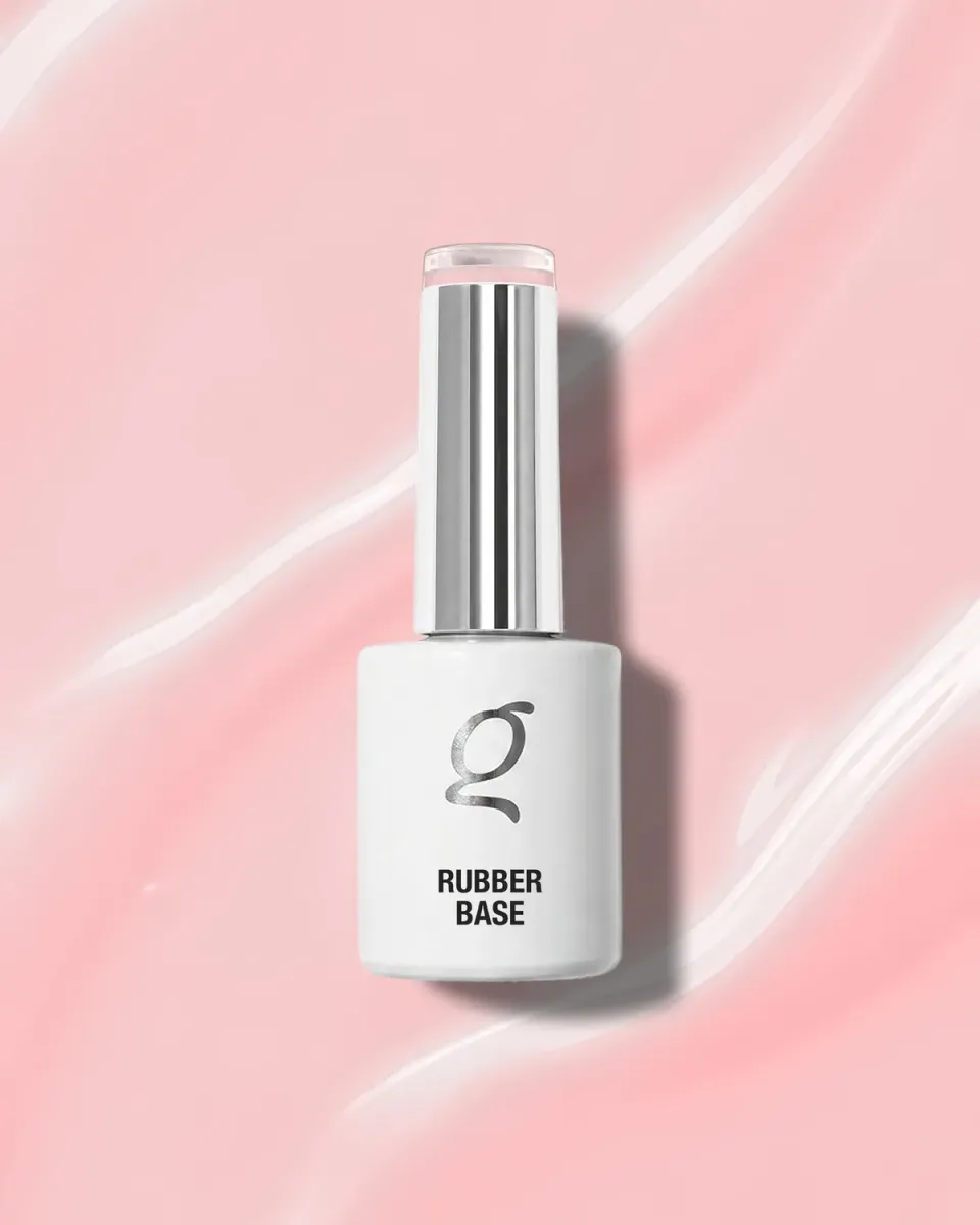 The Gel Collection 04 Heart Race rubber base rosa forsterkende
