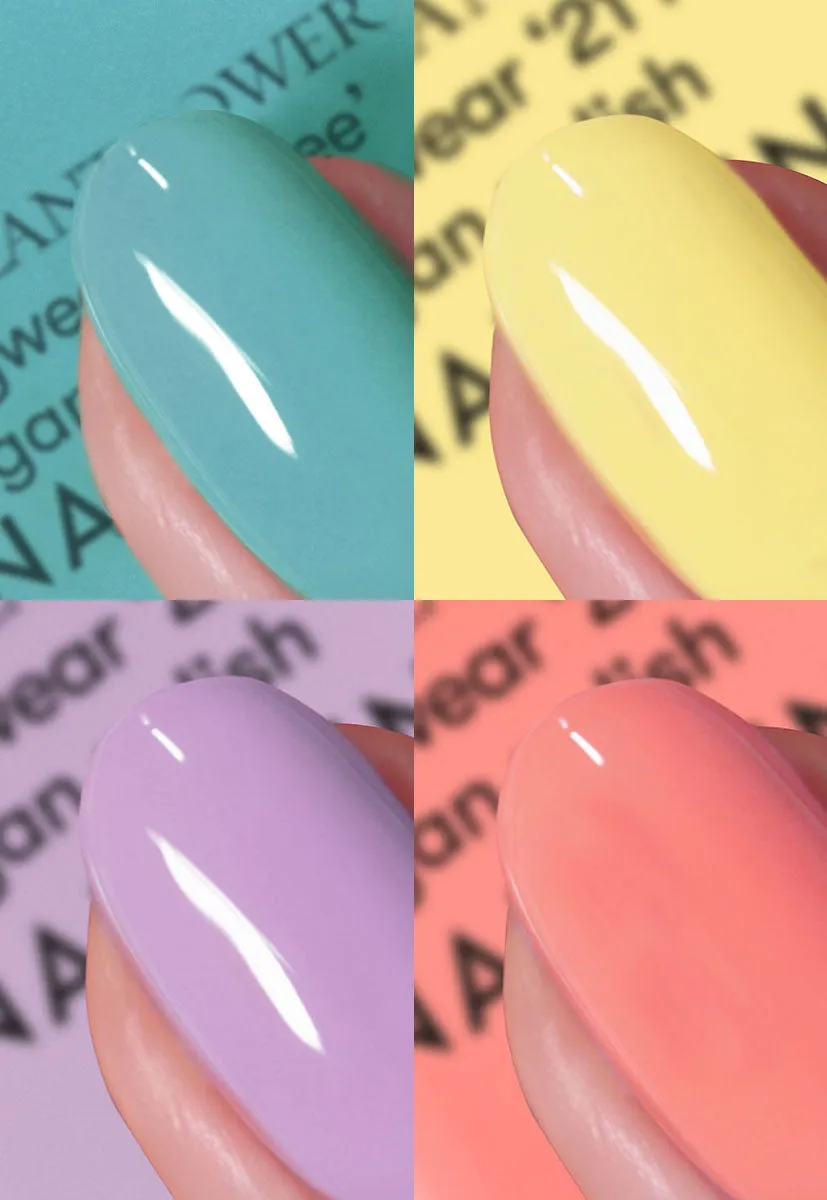 Nails Inc Plant Power Pastels neglelakksett 4-pk pastell