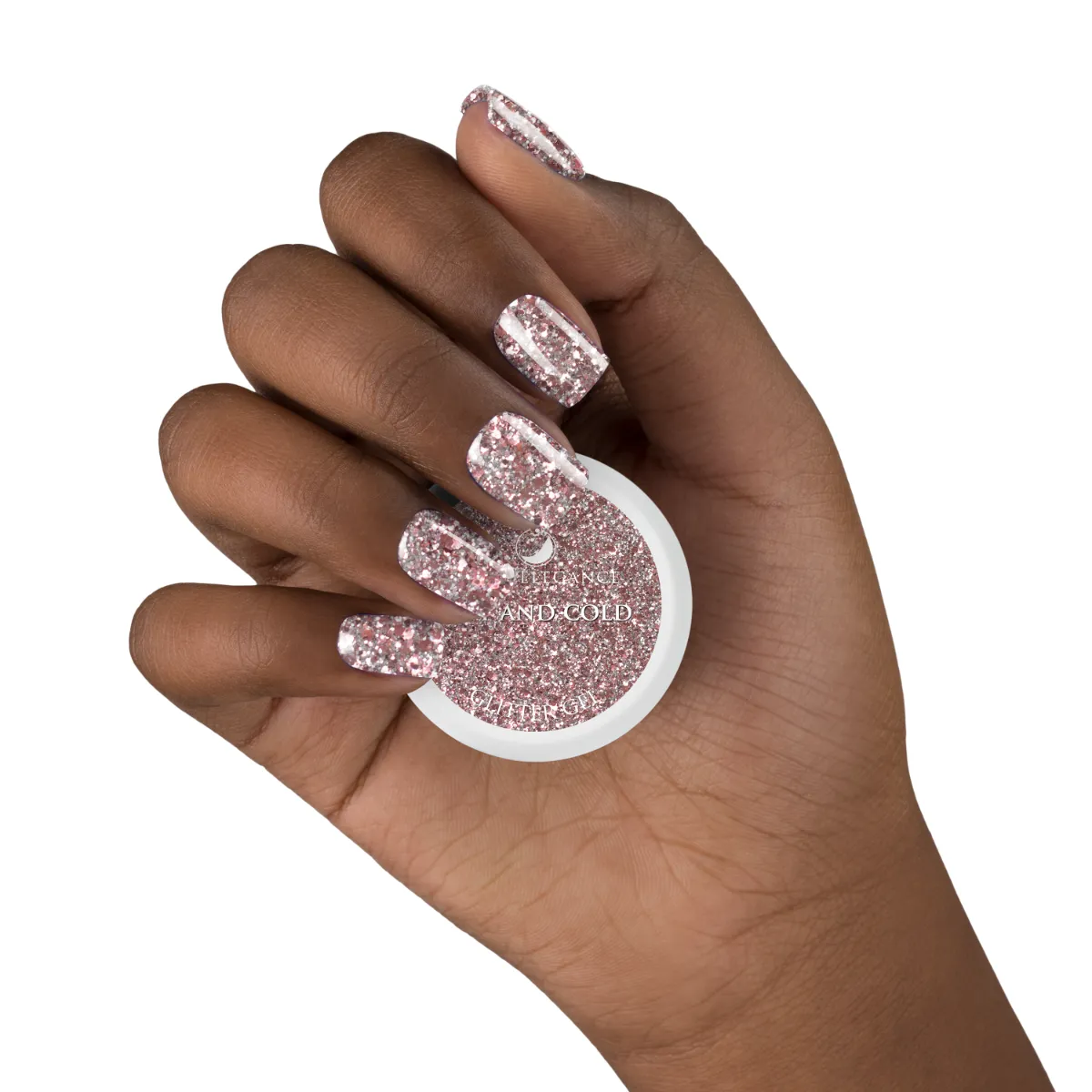 Light Elegance Hot and Cold glittergel 10 ml sølv rosé