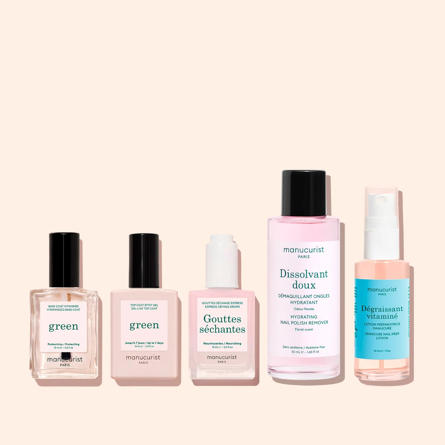 Manucurist Green Base Top Remover Trio neglelakksett