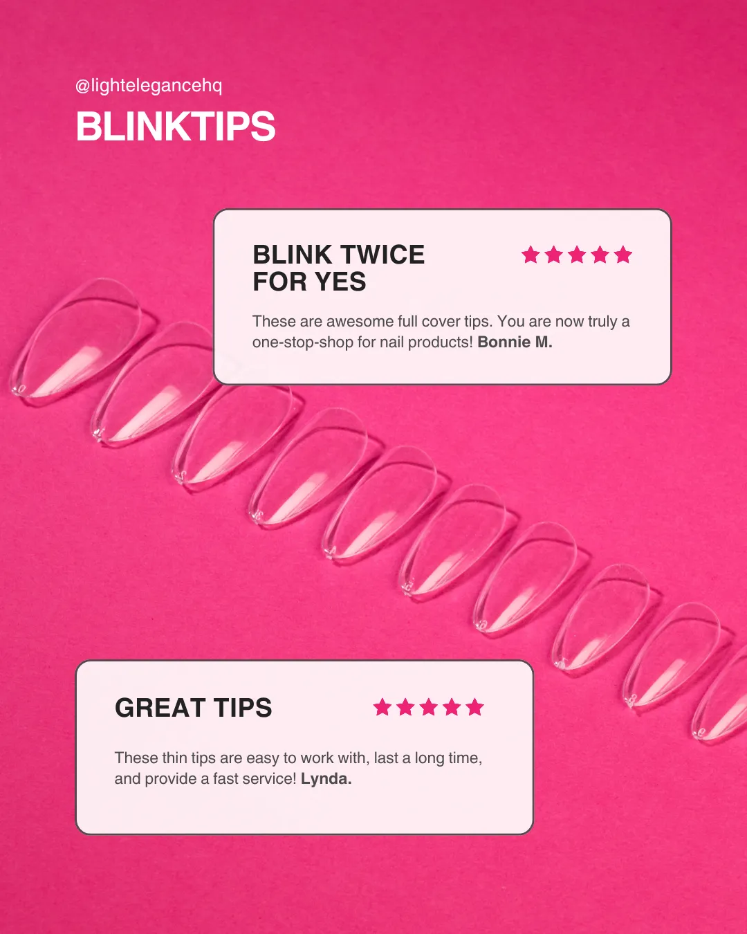 Light Elegance BLINKTips Almond negletupper 240 stk