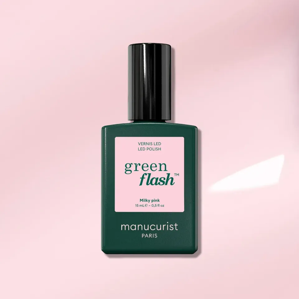 Manucurist Green Flash Milky Pink gel neglelakk rosa