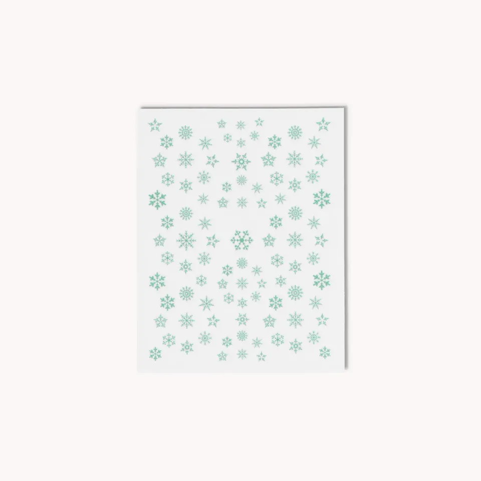 The Gel Collection Blue Snowflakes negleklistremerker vinterdesign