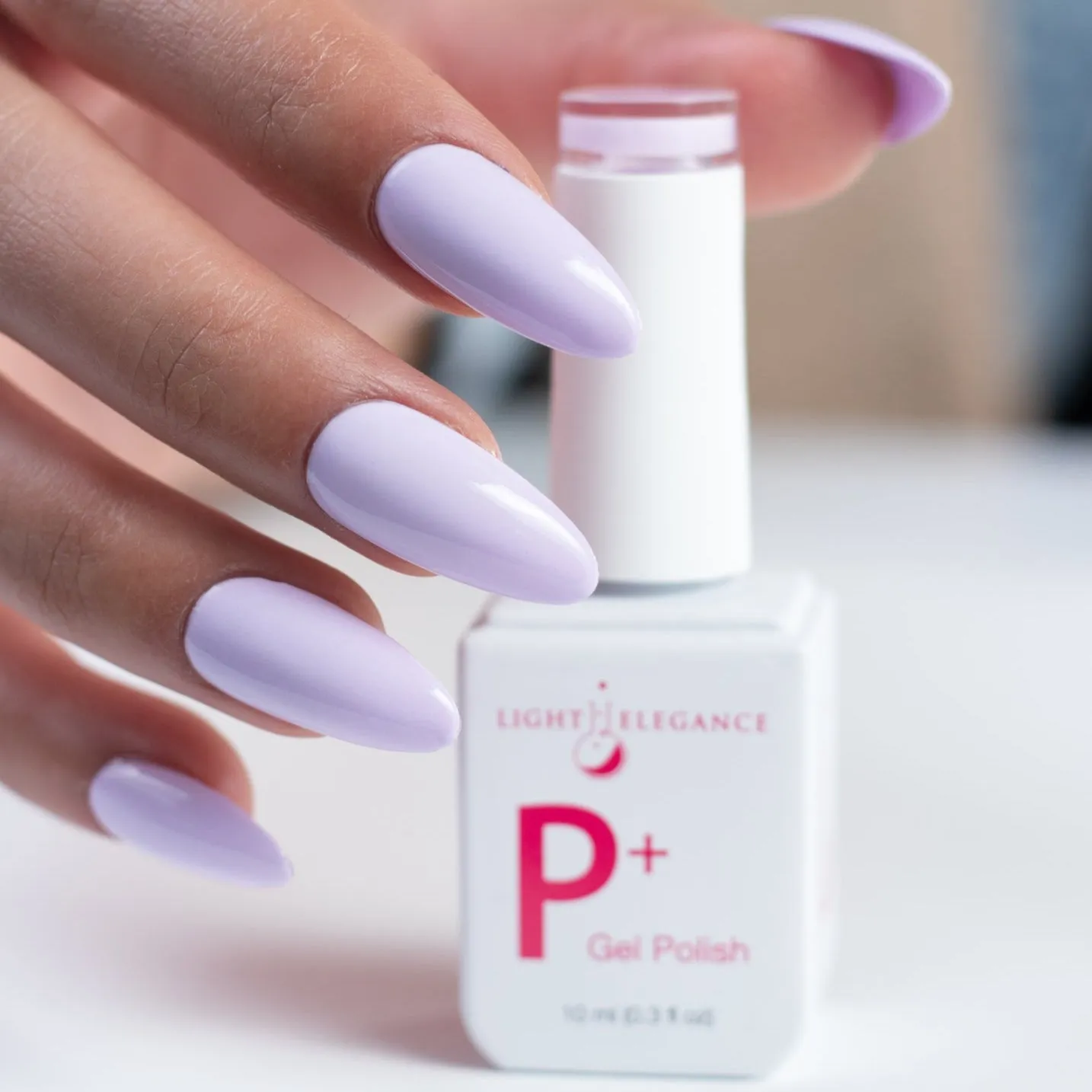 Light Elegance P+ Soft Serve gellakk 10 ml pastell-lilla