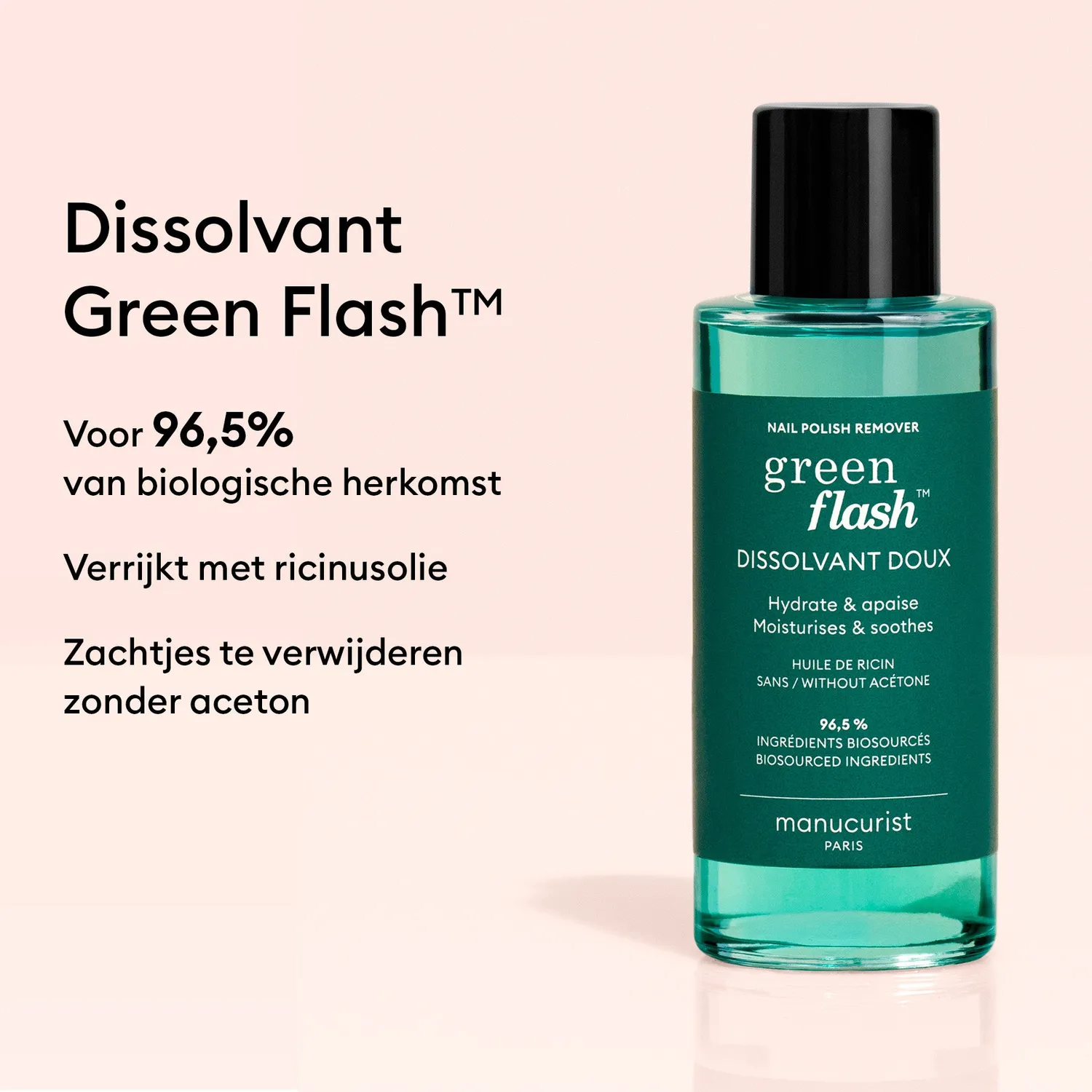 Manucurist Green Flash gellakkfjerner 100 ml mild 1 min
