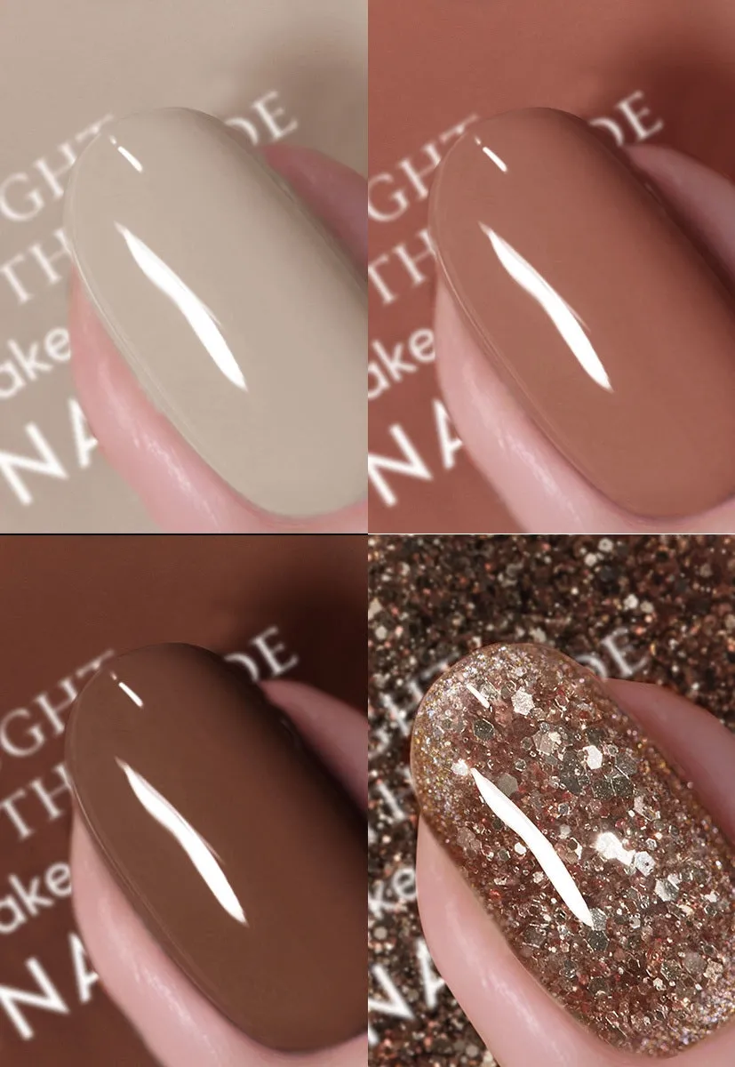 Nails Inc Caught In The Nude neglelakk 4-pk brun krem