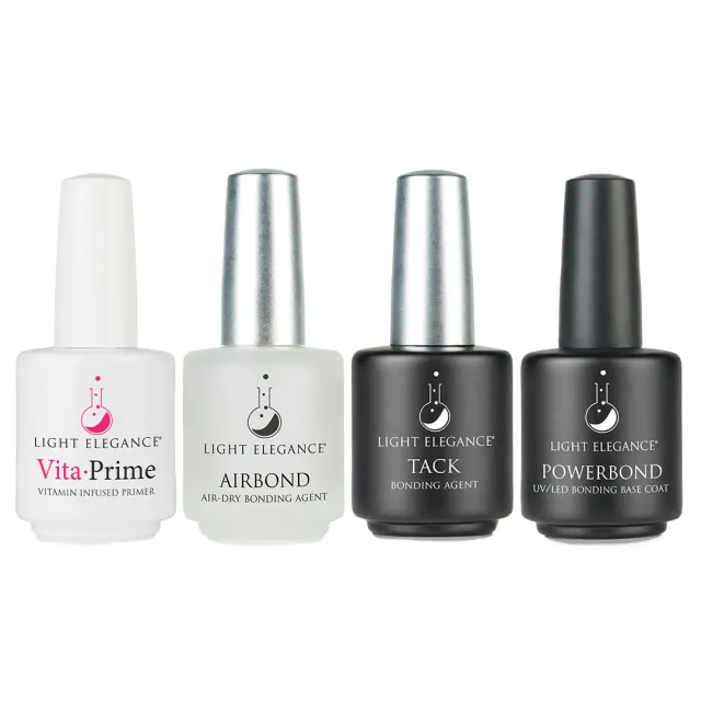 Light Elegance Hard Gel Base Bundle basesett 4x15 ml sterk