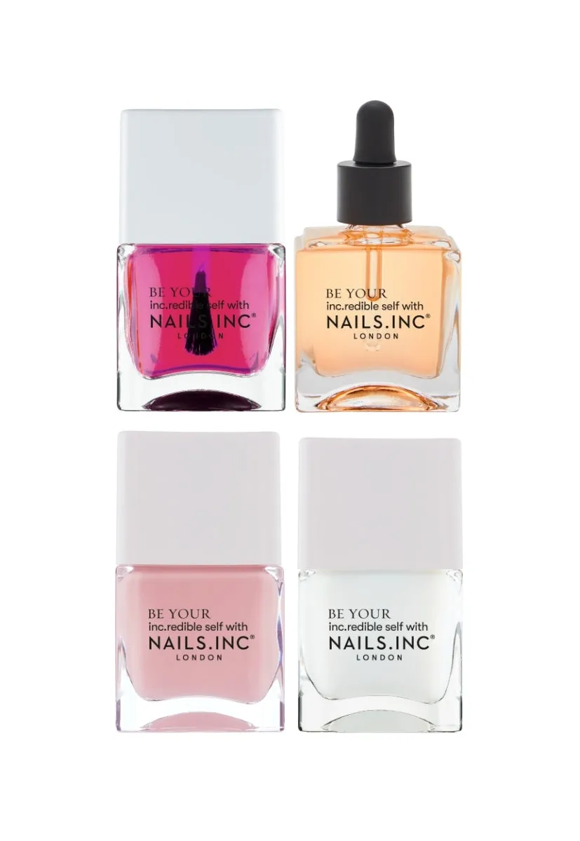 Nails Inc London Super Dew neglelakksett 4-pk fuktgivende glans