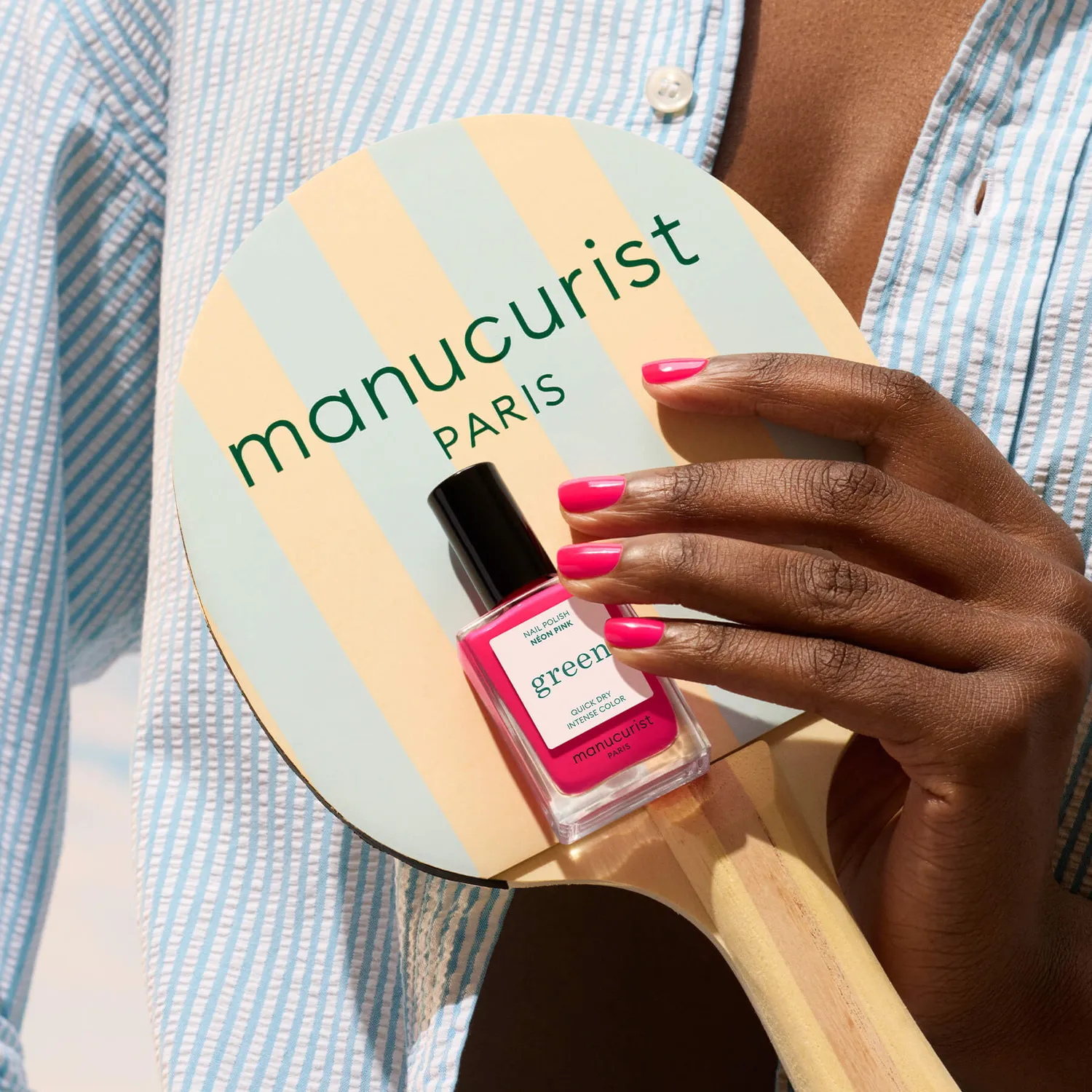 Manucurist Green Neon Pink neglelakk neonrosa
