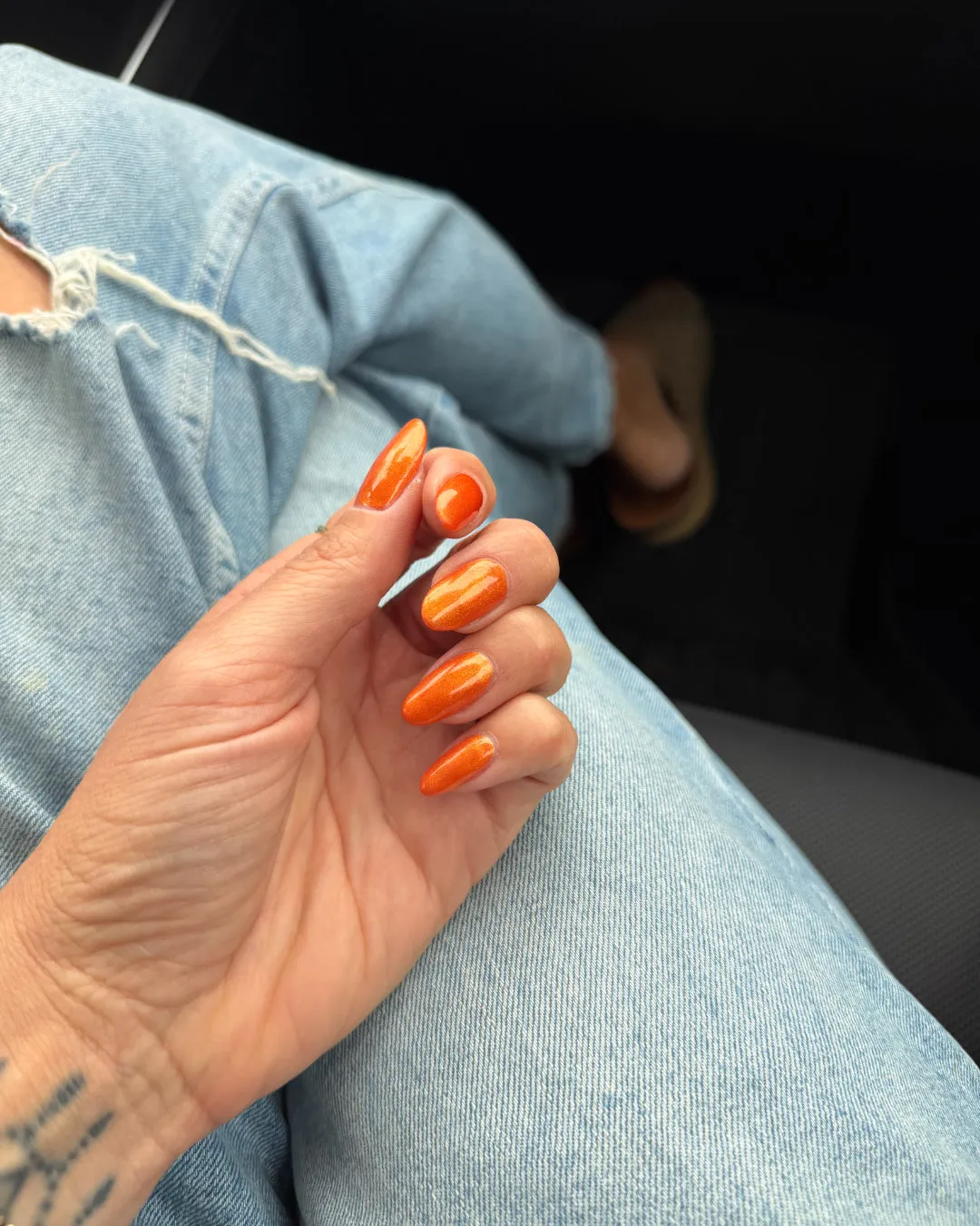 The Gel Collection 235 Showgirl gellakk glitter oransje