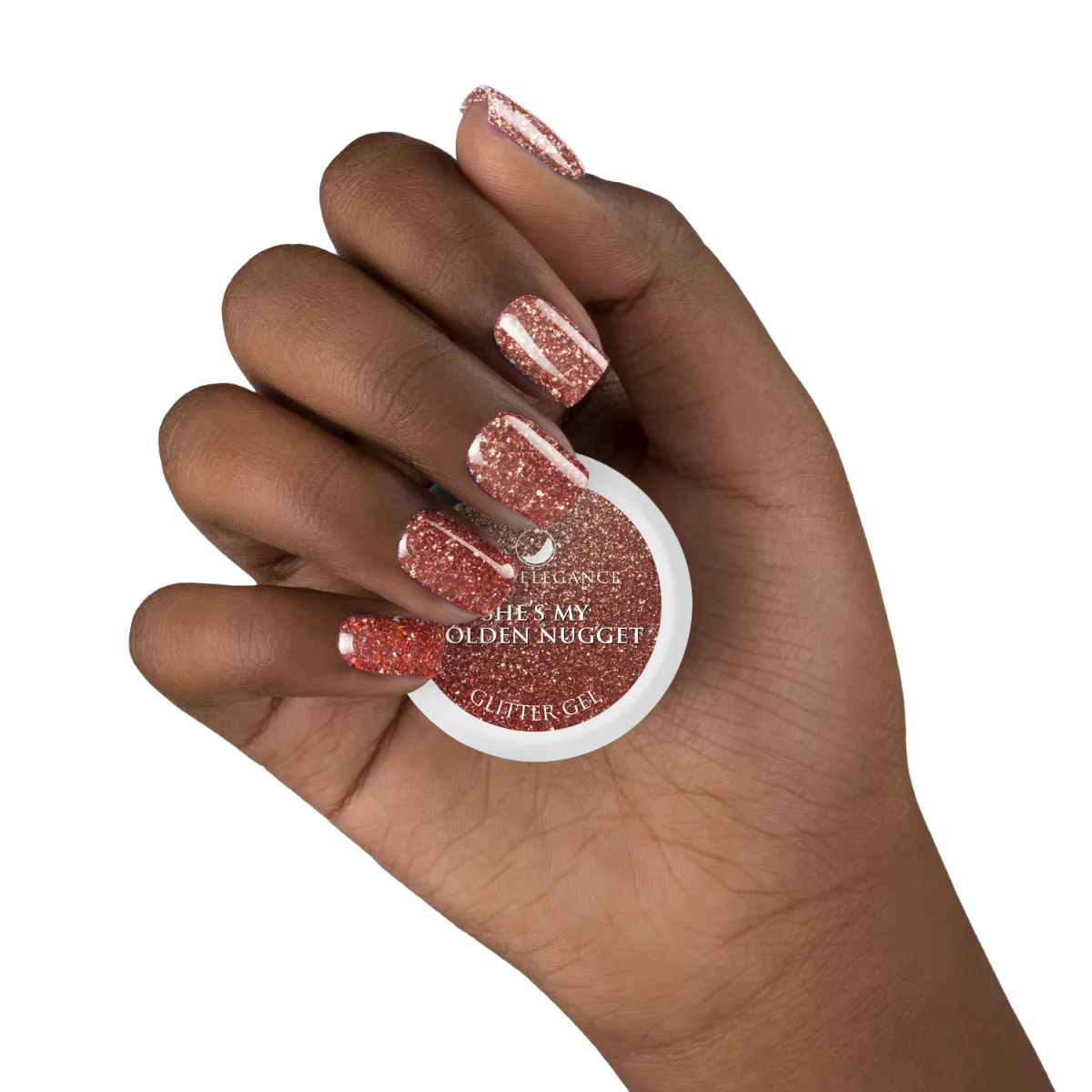 Light Elegance Golden Nugget glittergel 10 ml kobbergull