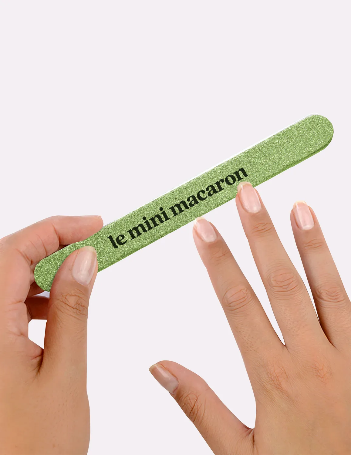 Le Mini Macaron Glittrig grønn neglefil 120/180 dobbeltsidig