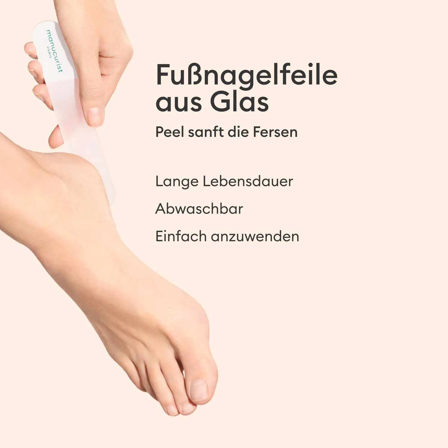 Manucurist Glass Foot File fotfil glass gjenbrukbar