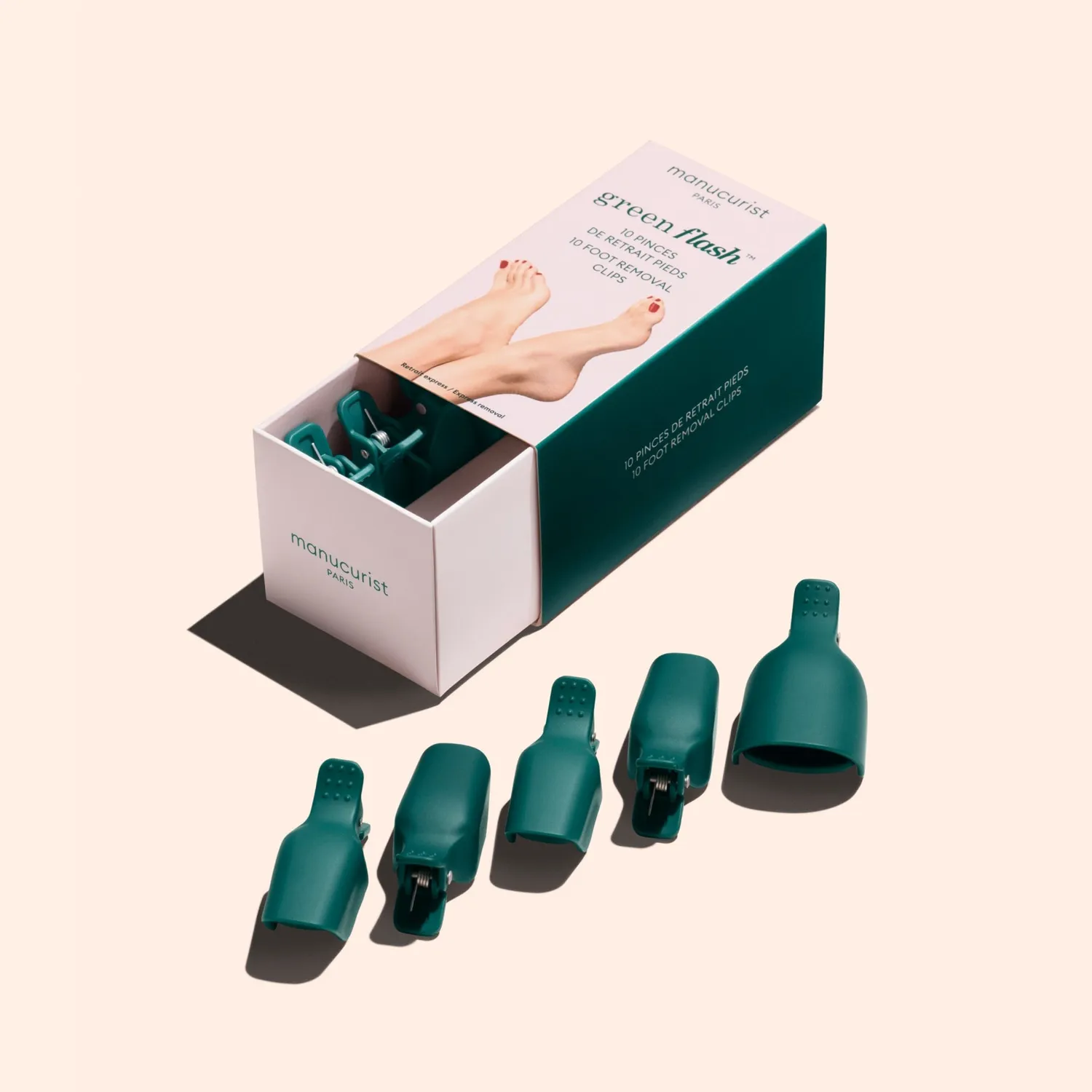 Manucurist Green Flash Foot Removal Clips 10-pak