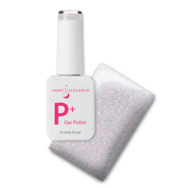Light Elegance P+ She's a Star gellakk 10 ml rosa glitter