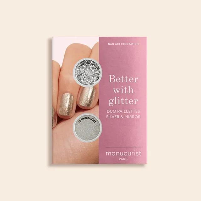 Manucurist Silver Glitters Mirror Duo neglesett grønn