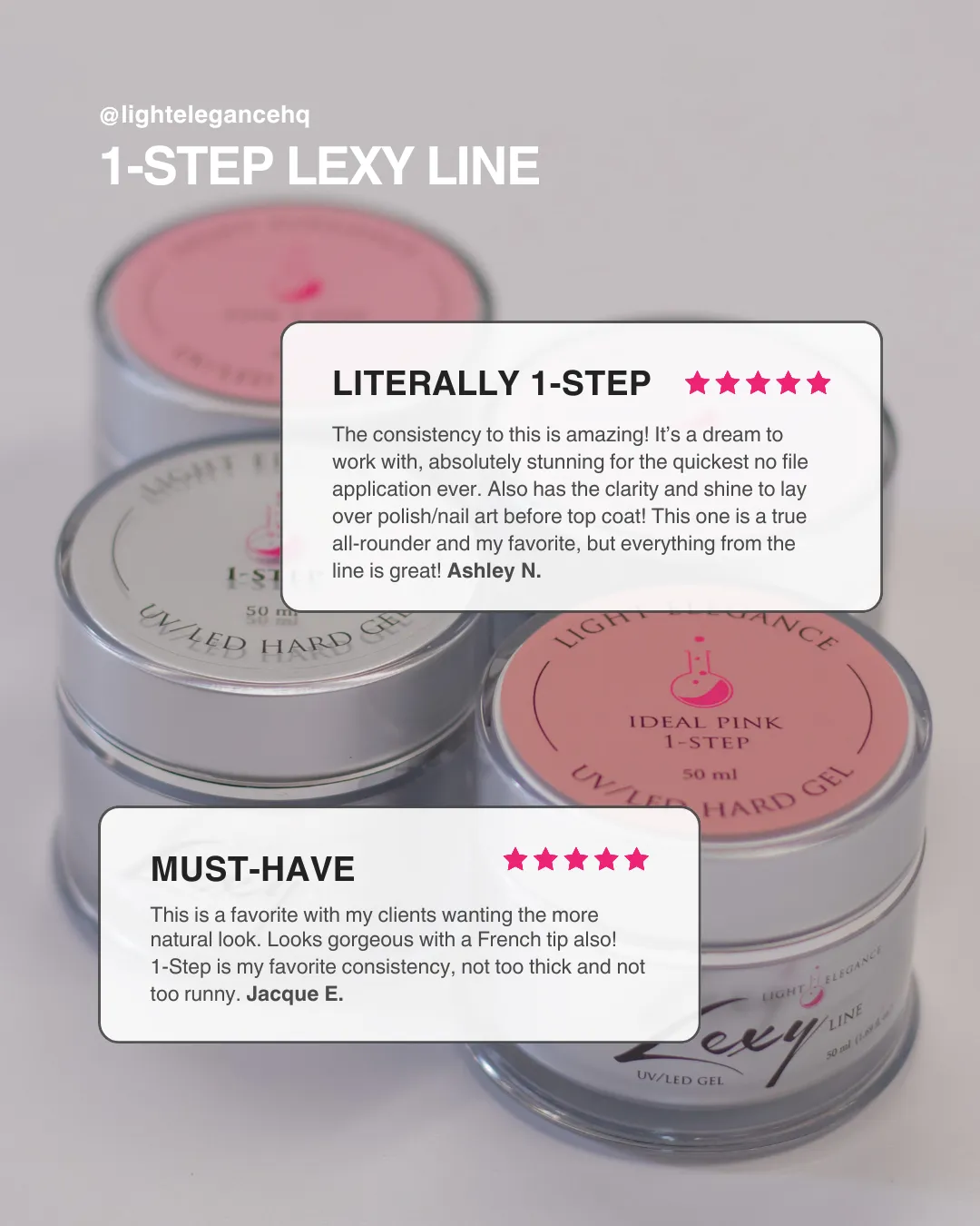 Light Elegance Lexy Line 1-Step byggegel 10 ml klar