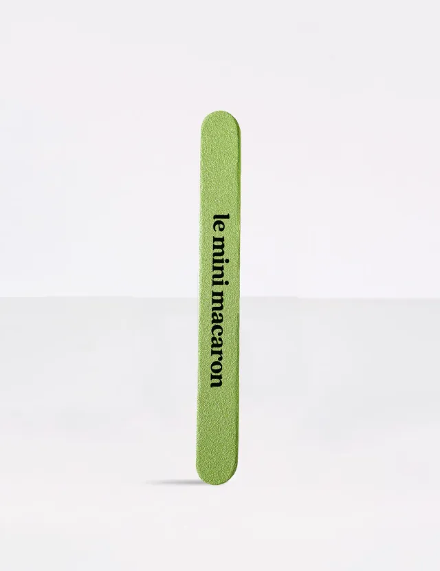 Le Mini Macaron Glittrig grønn neglefil 120/180 dobbeltsidig