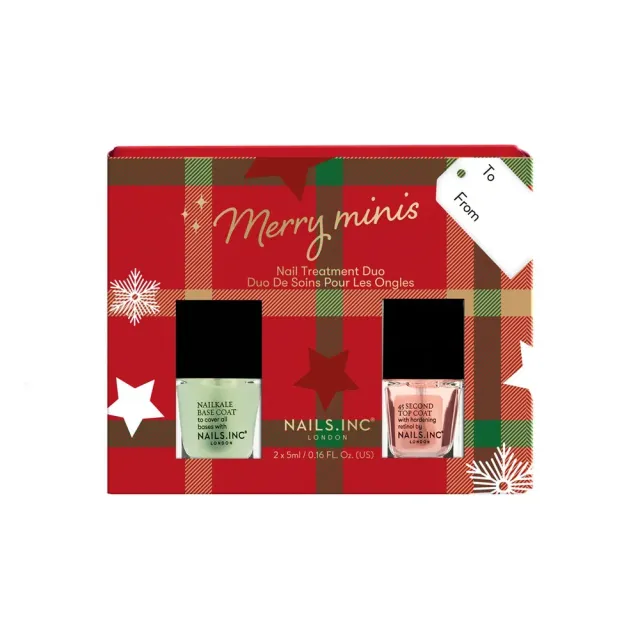 Nails Inc London Merry Minis Treatment Duo neglelakk 2-pk styrkende