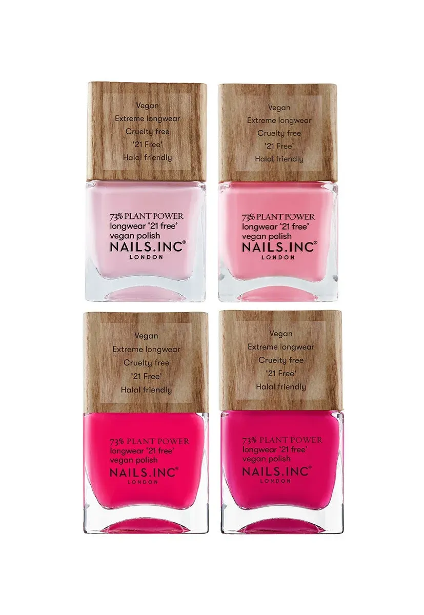 Nails Inc London Plant Power Best of Blush neglelakksett 4-pk rosa