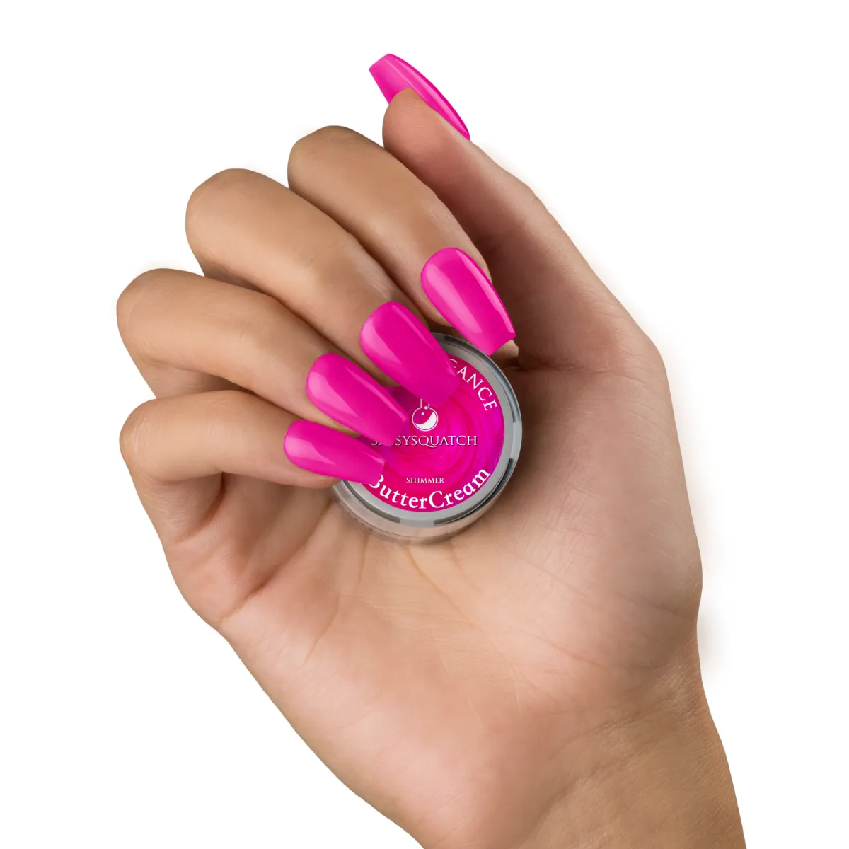 Light Elegance ButterCream Sassysquatch hardgel rosa shimmer