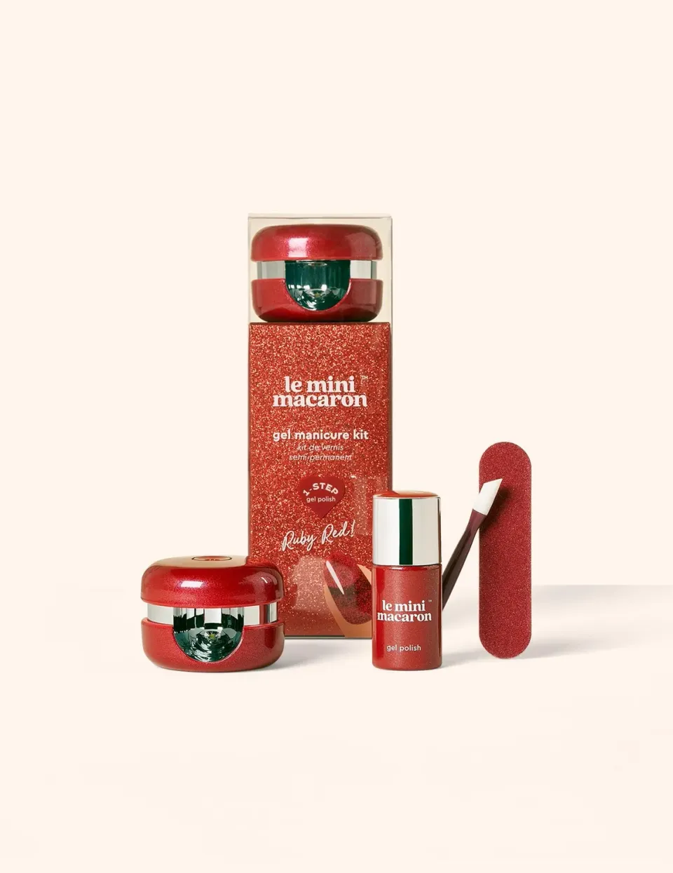 Le Mini Macaron Ruby Red gel manikyr kit