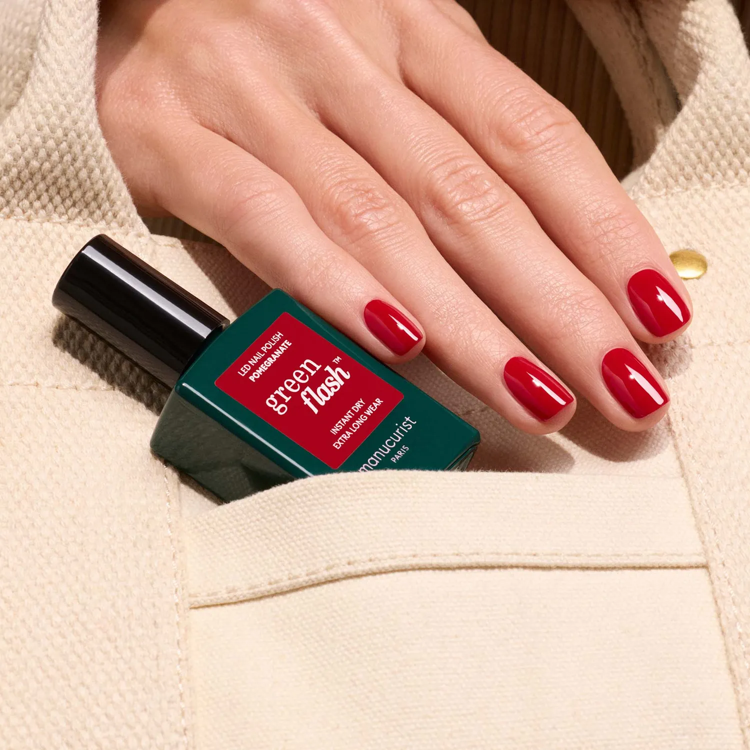 Manucurist Green Flash Pomegranate gellakk rød
