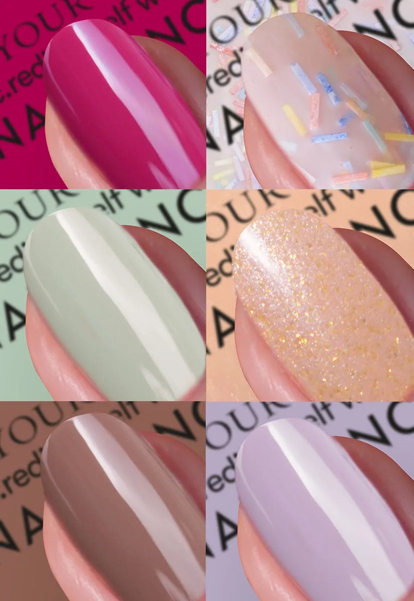 Nails Inc Donut Stop Me Now neglelakksett 6-pk krem