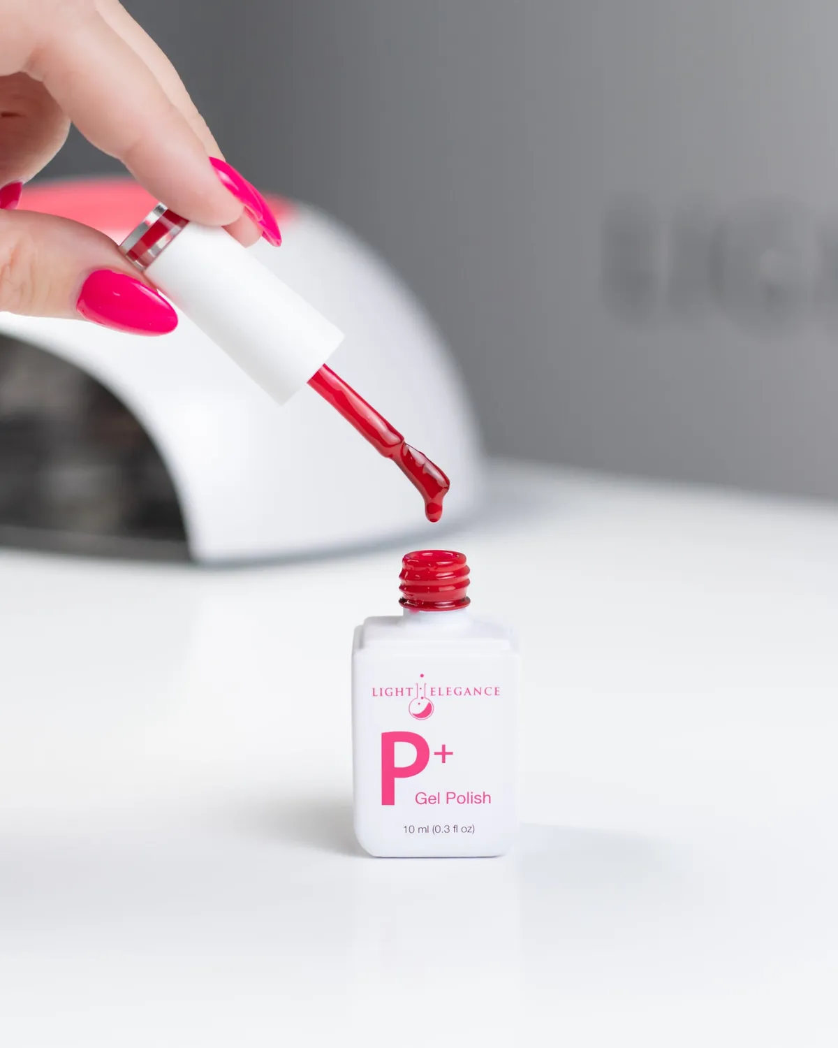 Light Elegance P+ Red Rover gel neglelakk rød krem 10 ml