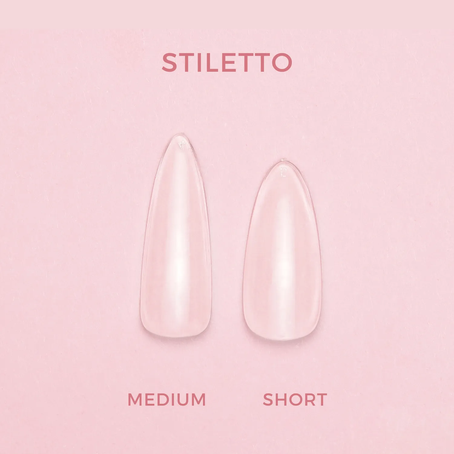The Gel Collection Stiletto Short tipper soft gel 600 stk lang