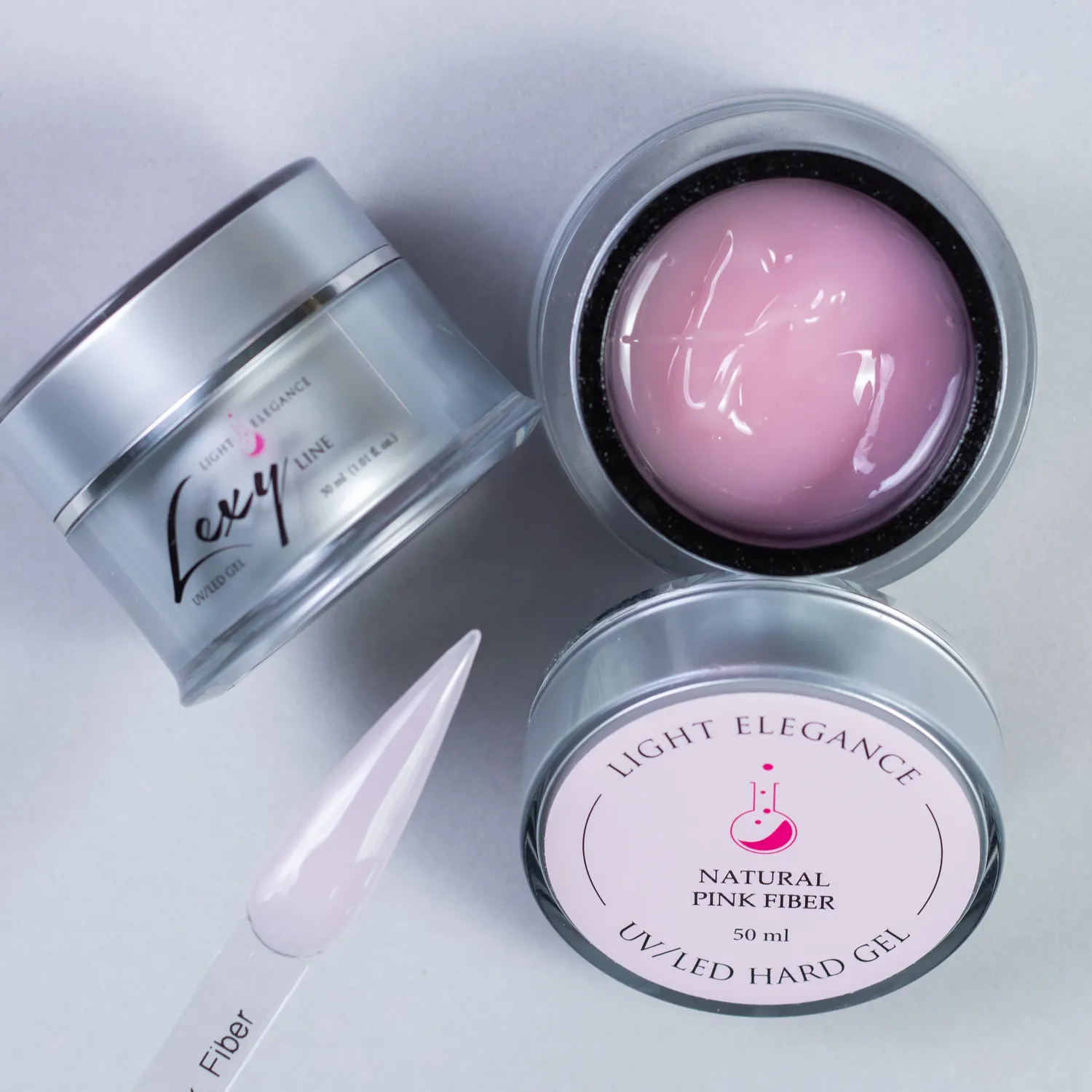 Light Elegance Lexy Line Natural Pink Fiber bygggele 30 ml rosa